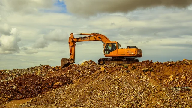 excavator, heavy machine, equipment, vehicle, machinery, yellow, debris, excavator, excavator, excavator, excavator, excavator. What to check in a patio renovation contractor bid