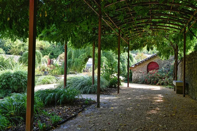 pergola, arbor, nature, garden, plants, shadow, gravel. Patio renovation ideas: cheap fixes first, big work later